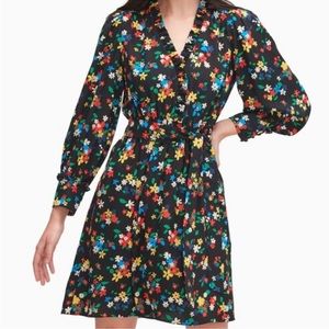 kate spade Black Floral Midi Dress